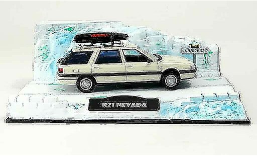 Renault 21 Nevada 1/43 Norev depart au ski avec techobarres de toit 1986 coche miniatura