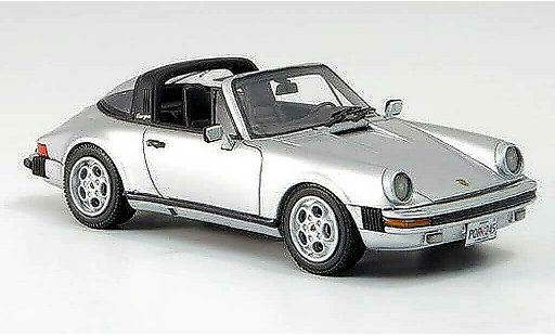Porsche 911 Targa 1/43 Neo Carrera US-Version gris 1985 coche miniatura
