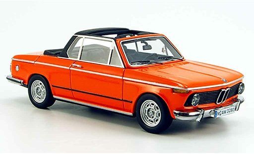 Bmw 2002 Cabriolet Baur 1/43 Neo Tii (E 10) Descapotable naranja 1974 coche miniatura