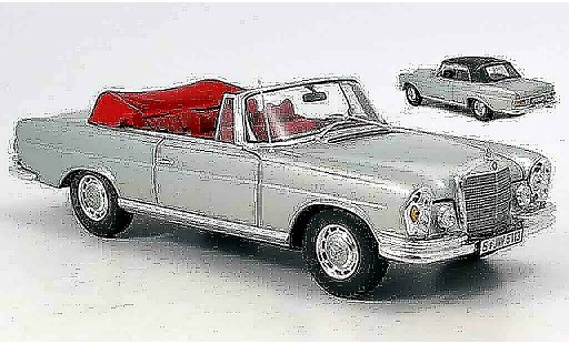 Mercedes 280 1969 1/18 Norev se cabriolet gris avec hardtop coche miniatura
