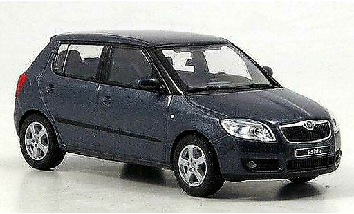 Skoda Fabia II 1/43 Abrex antracita 2007 coche miniatura