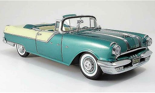 Pontiac Star Chief Base 1/18 Sun Star verde blanco 1955 coche miniatura