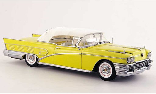 Buick Limited Coupe 1/18 Sun Star amarillo 1958 coche miniatura