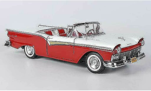 Ford Fairlane 500 Skyliner 1/18 Sun Star rojo/blanco coche miniatura