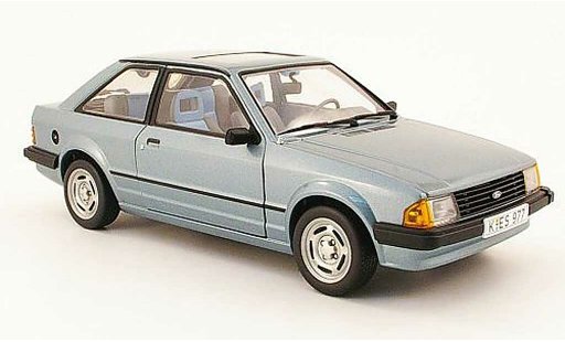 Ford Escort GL 1/18 Sun Star gris azul 1981 coche miniatura