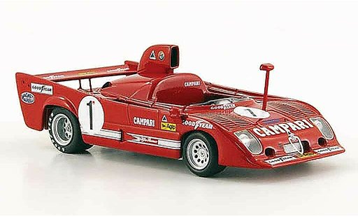 Alfa Romeo 33.3 tt12 1/43 Minichamps 1975 tt 12 no.1 team wkrt ganador coppa florio coche miniatura