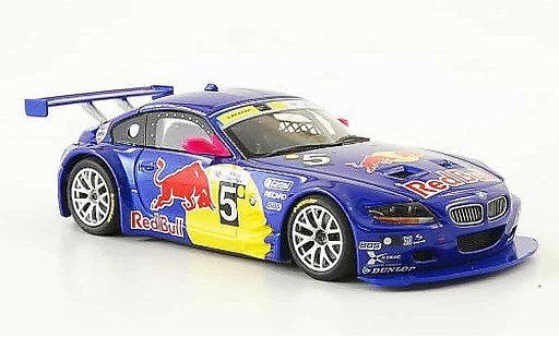 Bmw Z4 course 1/43 Minichamps E85 M Coupe No.5 Red Bull 24h Silverstone 2006 coche miniatura