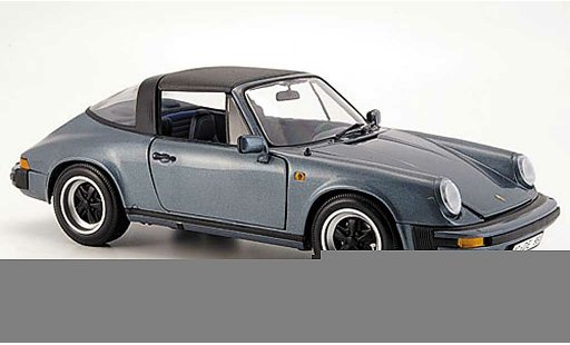 Porsche 911 Targa 1/18 Minichamps carrera azul gris 1983 coche miniatura