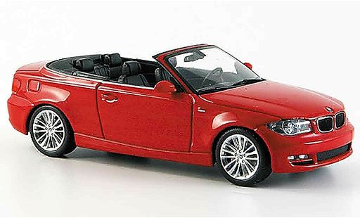 Bmw 118 E88 1/43 Minichamps d Descapotable rojo 2008 coche miniatura