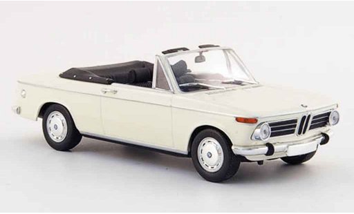 Bmw 2002 Cabriolet Baur 1/43 Minichamps Ti Descapotable blanco 1971 coche miniatura