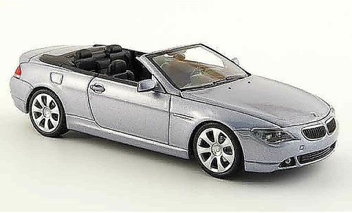 Bmw 635 cabriolet 1/43 Minichamps E64 d Descapotable gris metalliseegris 2006 coche miniatura