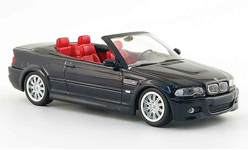 Bmw M3 Cabriolet 1/43 Minichamps E46 Descapotable negro 2001 coche miniatura