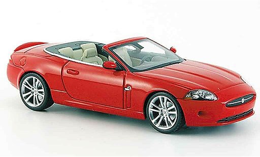 Jaguar XK Cabriolet 1/43 Minichamps Descapotable rojo geoffnetes capota 2005 coche miniatura