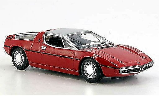 Maserati Bora Base 1/43 Minichamps rojo/gris 1972 coche miniatura