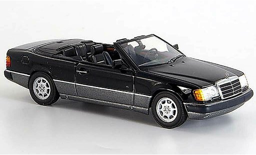 Mercedes 300 Coupe 1/43 Minichamps 24 Descapotable negro geoffnetes capota 1990 coche miniatura