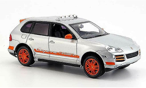 Porsche Cayenne Base 1/43 Minichamps Transsyberia gris metallisee naranja 2007 coche miniatura