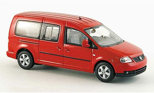 Volkswagen Caddy Maxi 1/43 Minichamps shuttle rojo 2007 coche miniatura