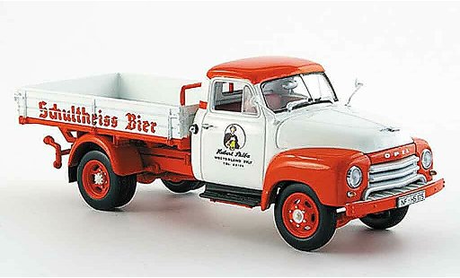 Opel Blitz Type A 1/43 Minichamps 1.75t schultheiss plataforma 1951 coche miniatura