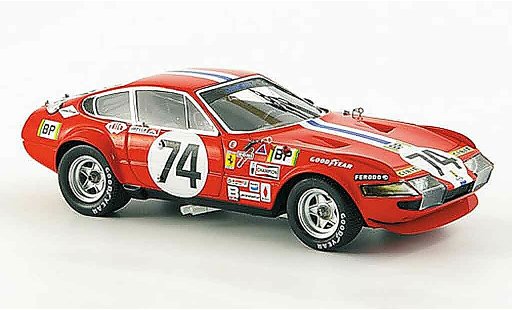 Ferrari 365 GTB/4 1/43 Red Line no.74 sechster platz le mans 1972 coche miniatura