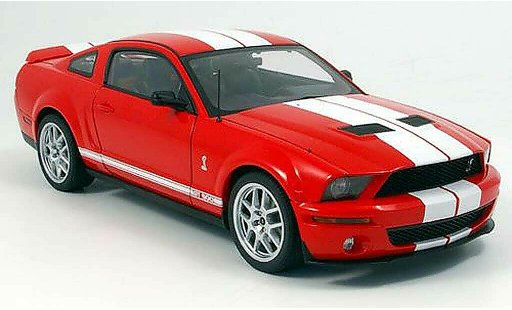 Shelby GT 500 Base 1/18 Autoart rojo/blanco coche miniatura