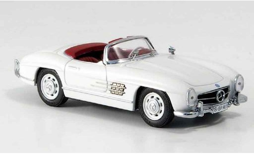 Mercedes 300 Roadster 1/43 Schuco blanco avec rotem Interieur coche miniatura