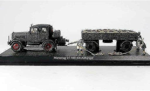 Hanomag ST 100 Anh&Atilde;&curren;nger 1/43 Schuco avec 2 Achs Anhanger y Figuren coche miniatura