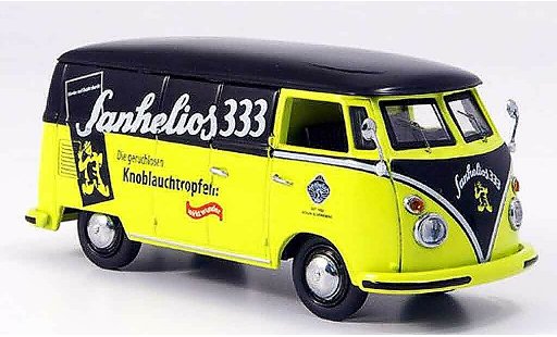 Volkswagen Combi Base 1/43 Schuco t 1 furgoneta sanhelios 333 negro amarillo coche miniatura