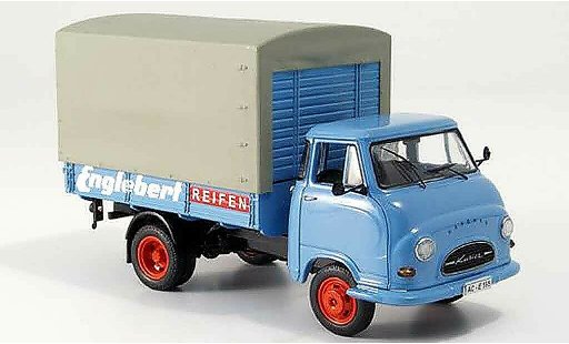 Hanomag Kurier Pritsche 1/43 Schuco Englebert Reifen plataforma Plane coche miniatura