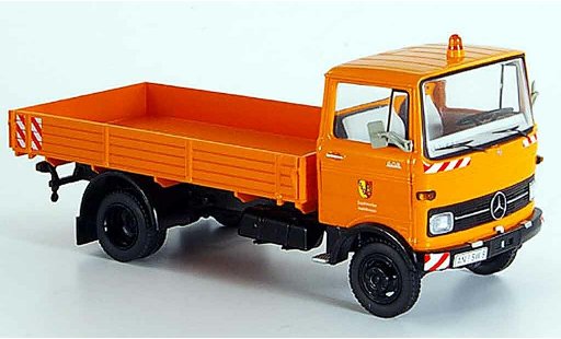 Mercedes LP 608 Base 1/43 Schuco Heilsbronn naranja coche miniatura