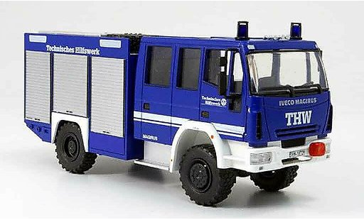 Magirus HLF 20 Base 1/43 Schuco Iveco 16 THW Rustwagen Facelift coche miniatura