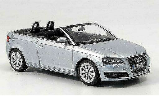 Audi A3 cabriolet 1/43 Minichamps Descapotable gris 2008 coche miniatura