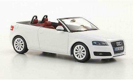Audi A3 cabriolet 1/43 Minichamps Descapotable blanco 2008 coche miniatura