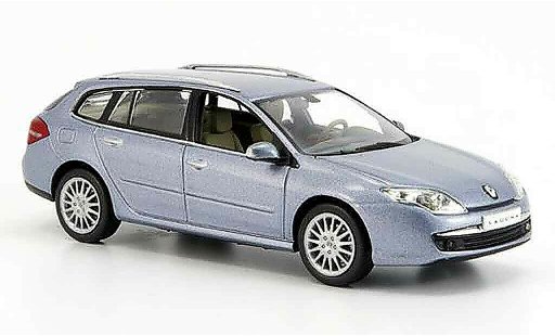 Renault Laguna Estate 1/43 Norev gris metalliseeazul 2007 coche miniatura