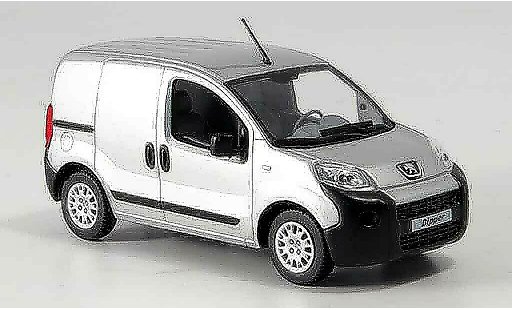 Peugeot Bipper Kasten 1/43 Norev furgoneta gris metallisee 2007 coche miniatura