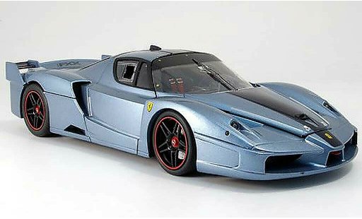 Ferrari Enzo FXX 1/18 Hot Wheels Elite azulgris con azulm rayas coche miniatura