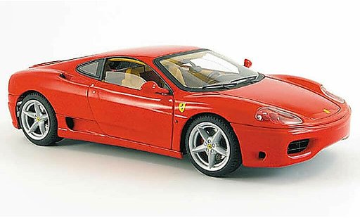 Ferrari 360 Modena 1/18 Hot Wheels Elite coupe rojo con beigem interieur coche miniatura