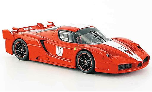 Ferrari Enzo FXX 1/43 Hot Wheels Elite no.11 signalrot avec blancoem rayas coche miniatura