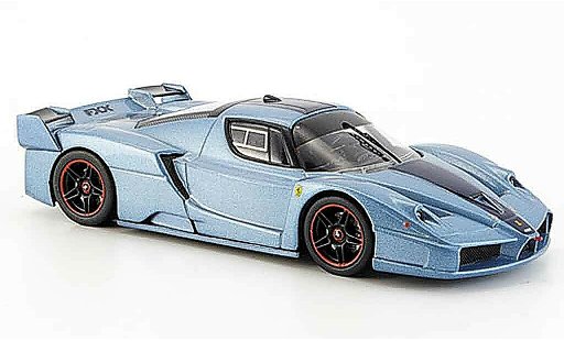 Ferrari Enzo FXX 1/43 Hot Wheels Elite azulgris avec azulm rayas coche miniatura