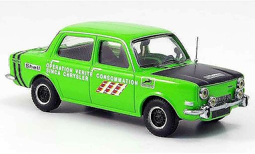 Simca 1000 Rallye 2 1/43 IXO ii verde/negro 1973 coche miniatura
