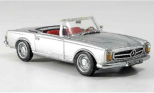 Mercedes 230 Base 1/43 IXO SL (W113) gris metallisee geoffnetes capota coche miniatura