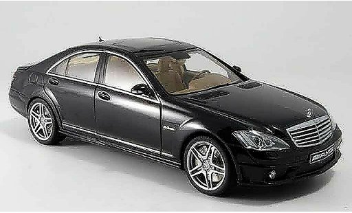 Mercedes Classe S 63 1/18 Autoart amg negro avec ledersitzen coche miniatura
