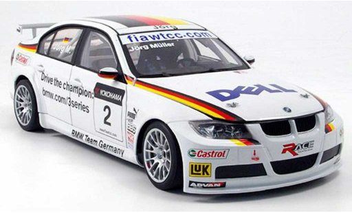 Bmw 320 WTCC 1/18 Autoart E90 si no.2 team germany j.muller 2007 coche miniatura