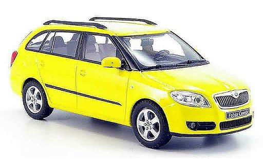 Skoda Fabia Combi 1/43 Abrex ii amarillo coche miniatura