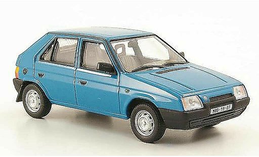 Skoda Favorit 136L 1/43 Abrex azulverde 1987 coche miniatura