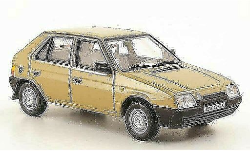 Skoda Favorit 136L 1/43 Abrex marron 1987 coche miniatura