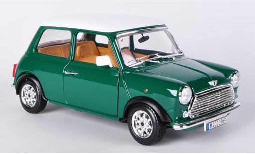 Austin Mini cooper 1/18 Burago verde/blanco (1:16) 1969 coche miniatura