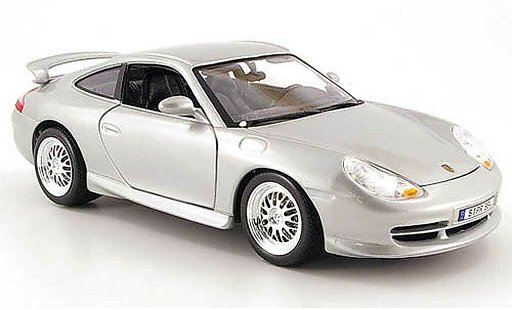 Porsche 911 GT3 1/18 Burago gris metallisee 1997 coche miniatura