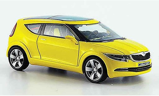 Skoda Joyster Concept Car 1/43 Abrex amarillo coche miniatura