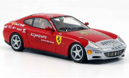 Ferrari 612 Scaglietti 1/43 Look Smart rojo gris metallisee 15000 rojo miles tour coche miniatura