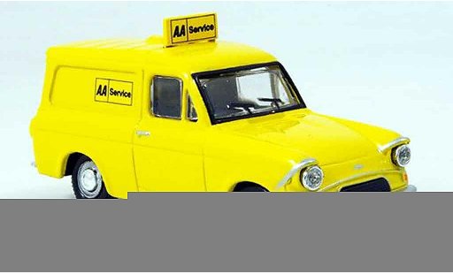 Ford Anglia Van 1/43 Oxford amarillo AA Services coche miniatura